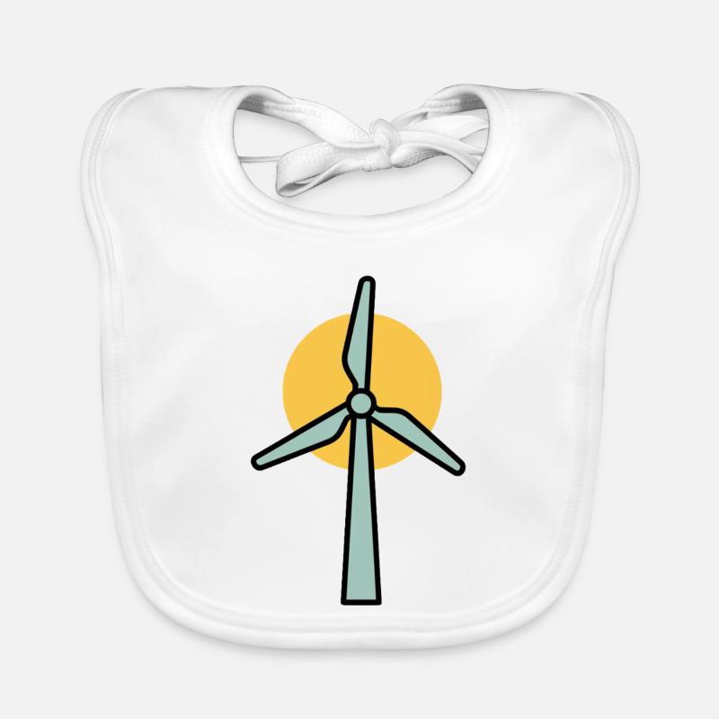 Éolienne | Déclaration sur l’énergie renouvelable Bavoir bio Bébé