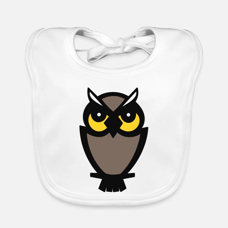 Design de hibou réalisé par Cean Bavoir bio Bébé