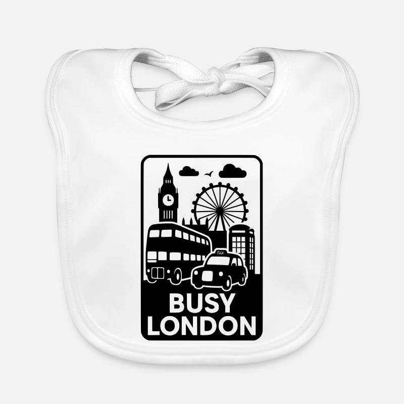 Londres animée Bavoir bio Bébé