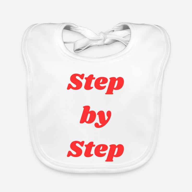 Step by step typography Organic Baby Bibs