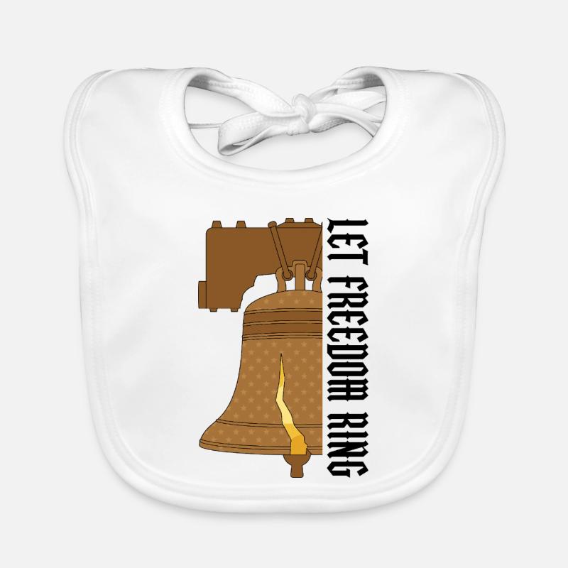Let Freedom Ring Liberty Bell Organic Baby Bibs