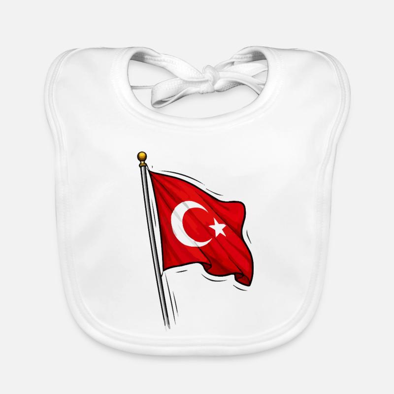 Turkey Flag Organic Baby Bibs
