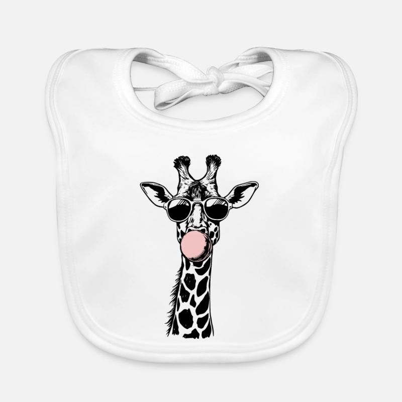 Cool Giraffe Bubble Vibes Organic Baby Bibs