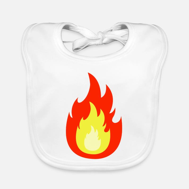 Fire flame Organic Baby Bibs