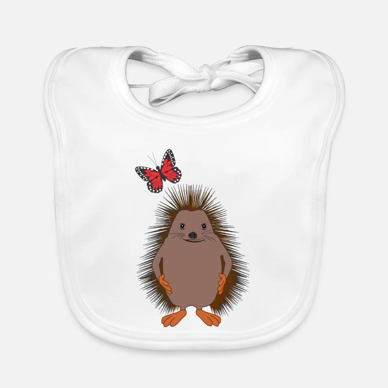 Doux hérisson & papillon – Gentillesse Bavoir bio Bébé