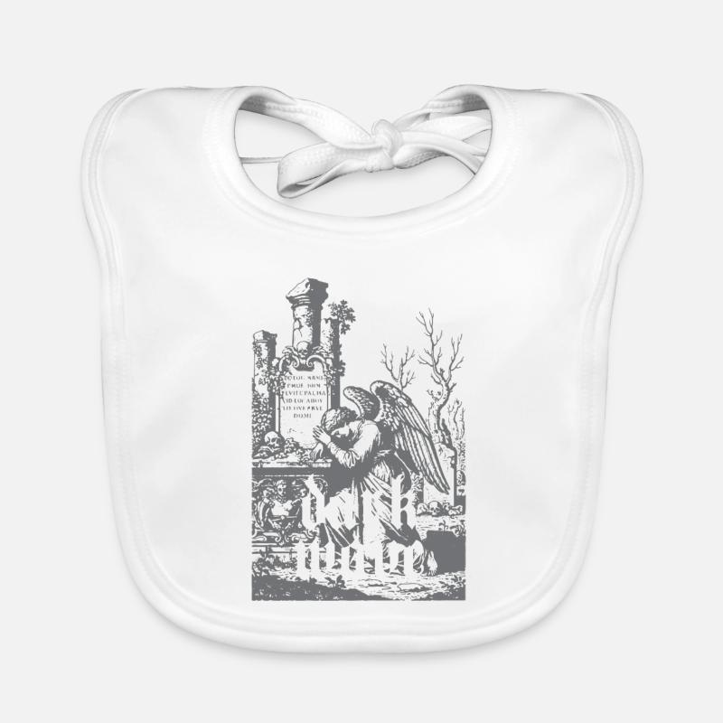 Dark Wave Graveyard Raven Organic Baby Bibs