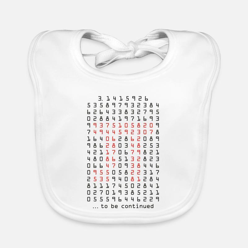 pi - 3,14159265 - nerd - mathematik - Baby Bio-Lätzchen - Weiß
