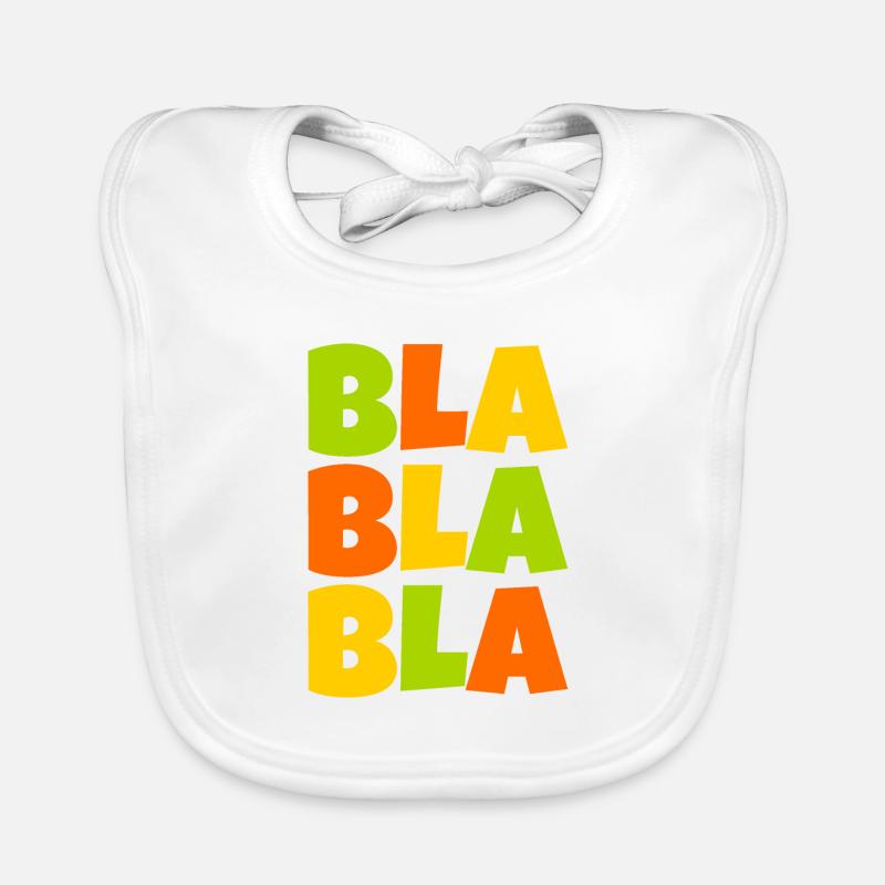 buntes Bla bla bla Baby Bio-Lätzchen