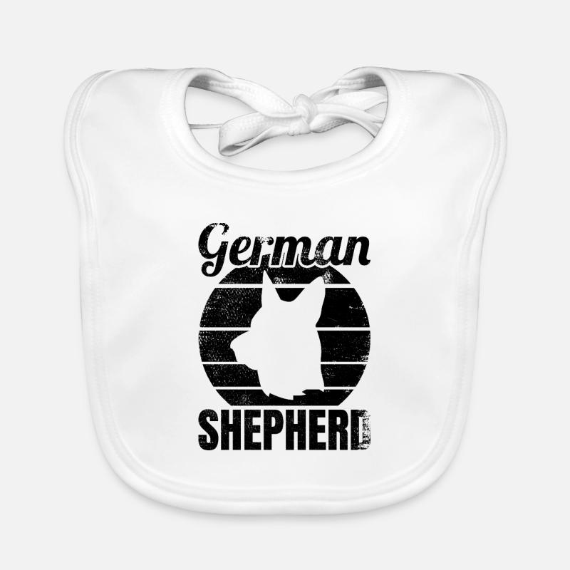 Deutscher Schäferhund - Baby Bio-Lätzchen - Weiß