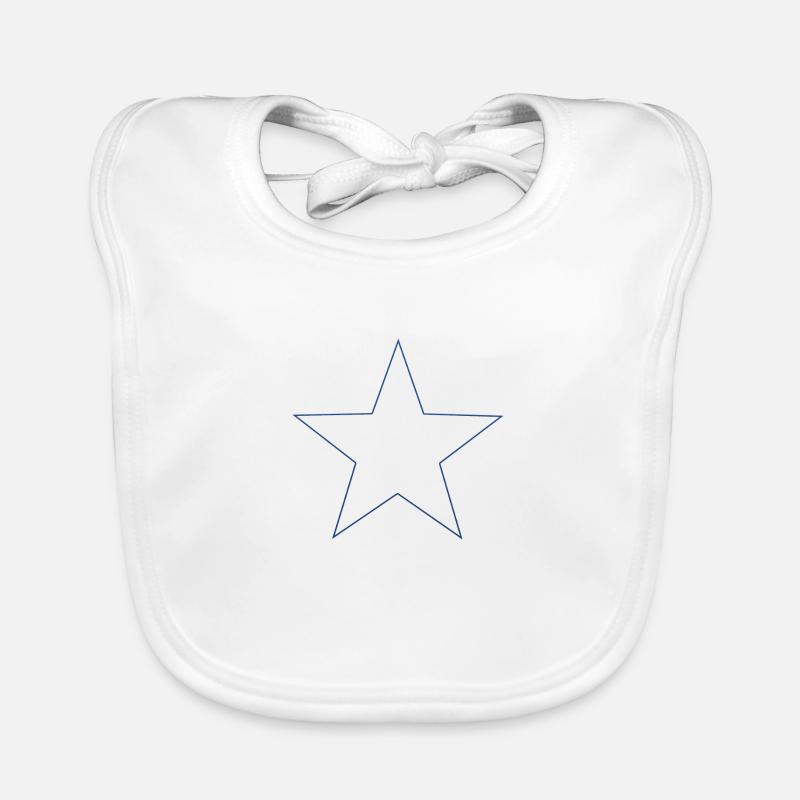 blauer Stern blue star Baby Bio-Lätzchen