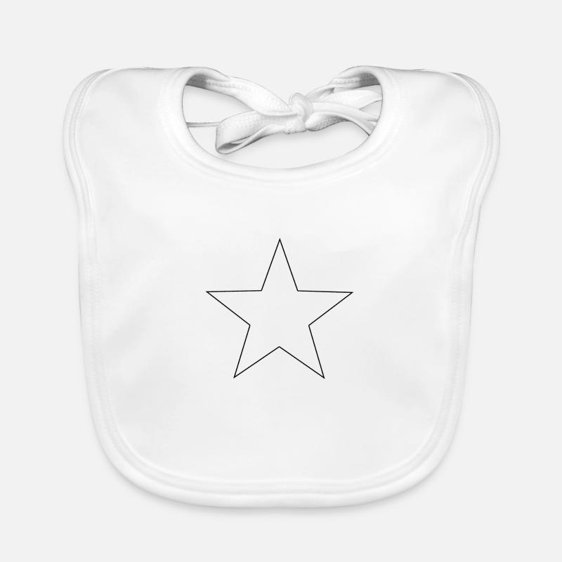 black star, schwarzer Stern Baby Bio-Lätzchen