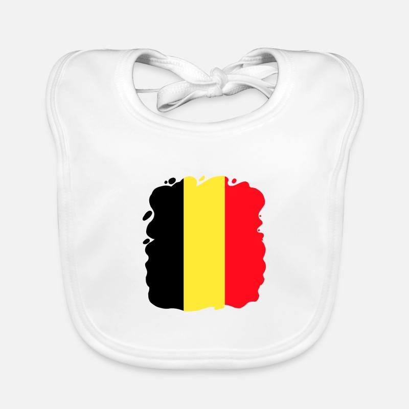 Drapeau belge vintage Drapeau belge look vieilli Bavoir bio Bébé