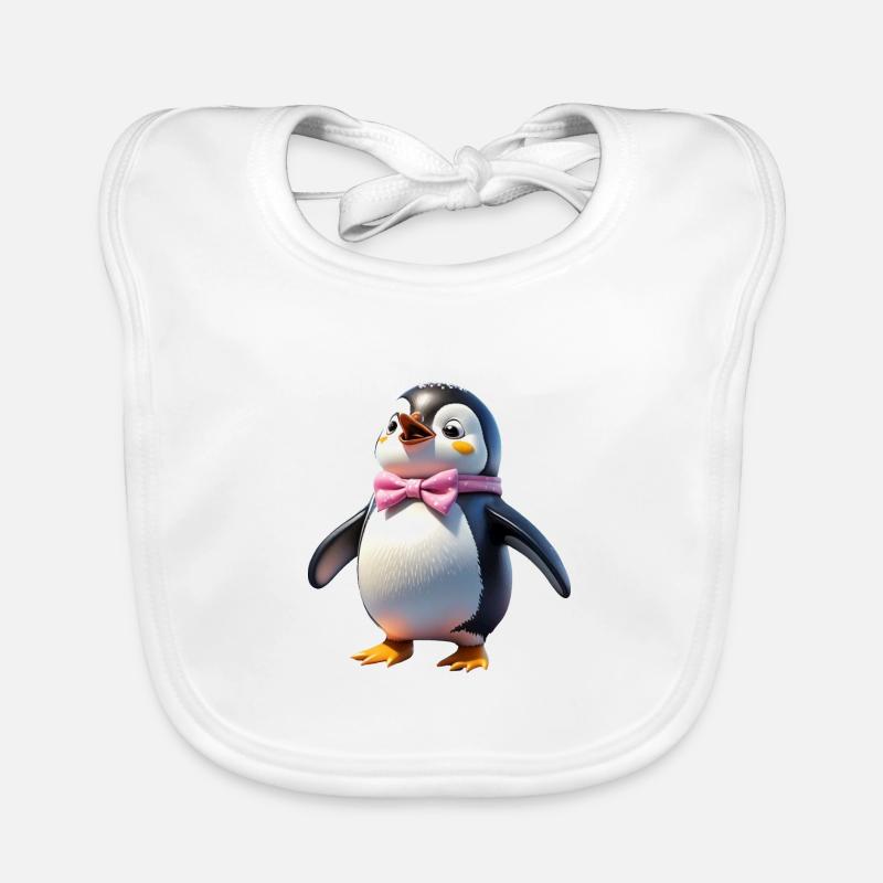 Pinguin Sandra sieht ihre Freunde Baby Bio-Lätzchen