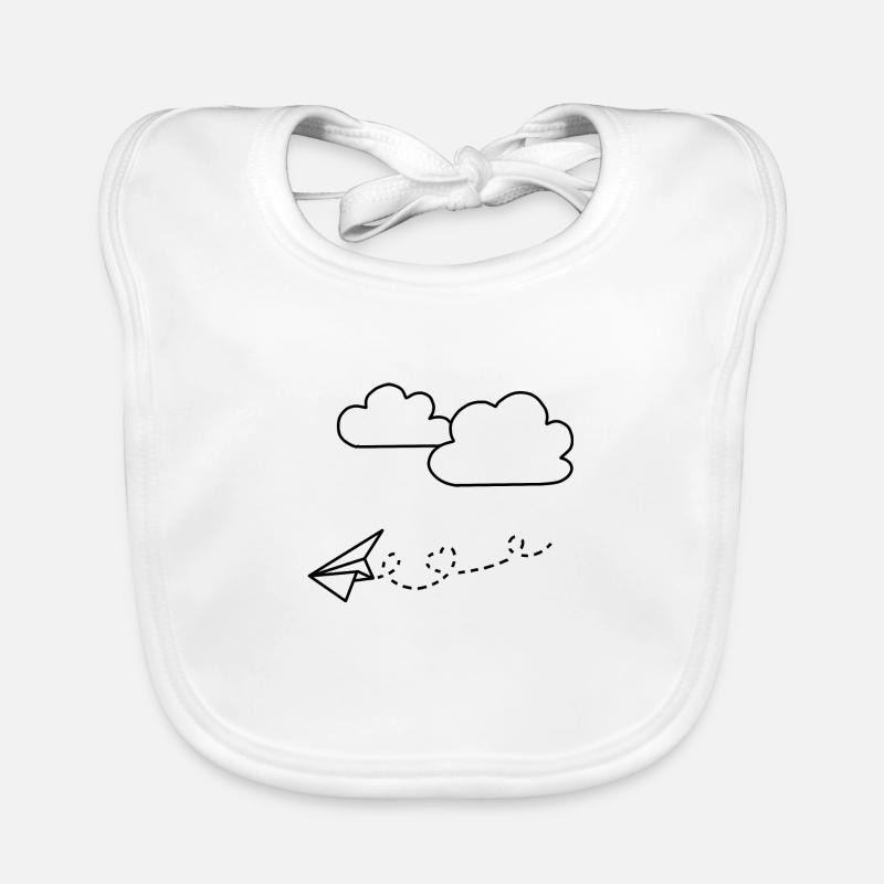 Papierflieger Baby Bio-Lätzchen