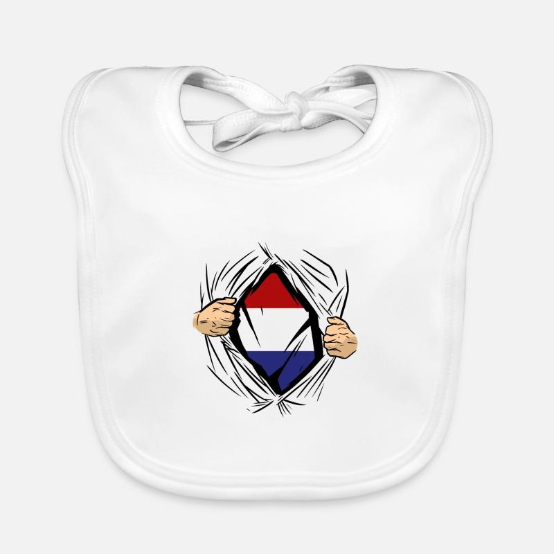 Pays-Bas Drapeau Hollande Drapeau néerlandais Bavoir bio Bébé