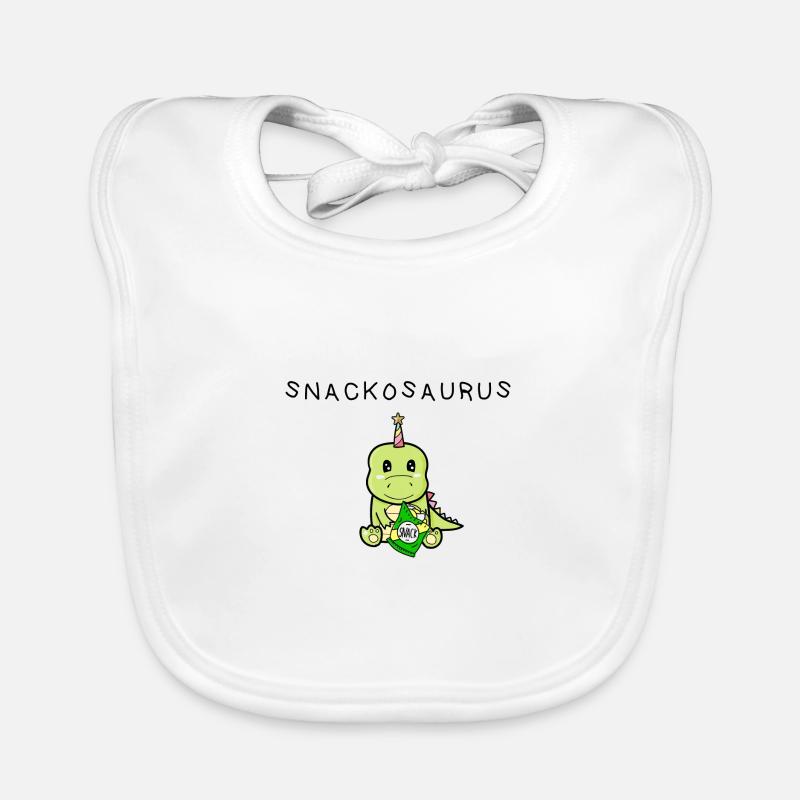 Snackosaurus Dinosaurier und Snack - Geschenkidee Baby Bio-Lätzchen
