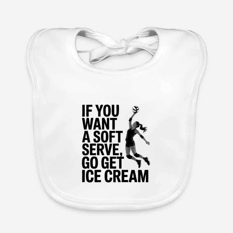 Soft-Serve? Dann ab zum Eis – Volleyball Baby Bio-Lätzchen