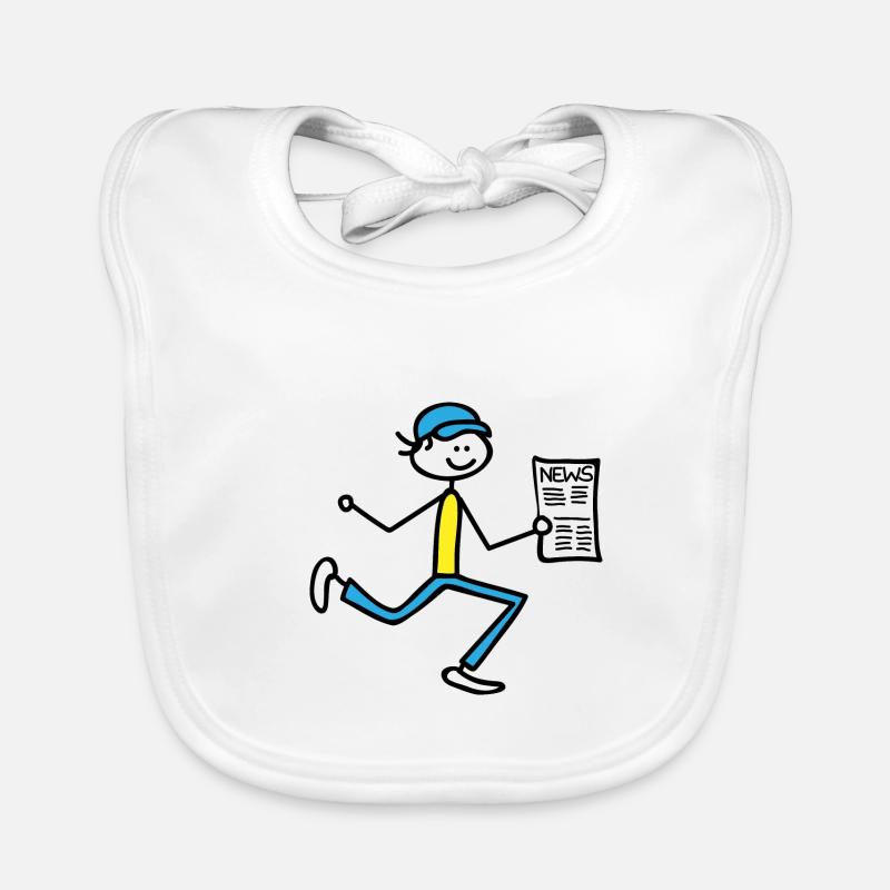 Mann mit Zeitung Baby Bio-Lätzchen