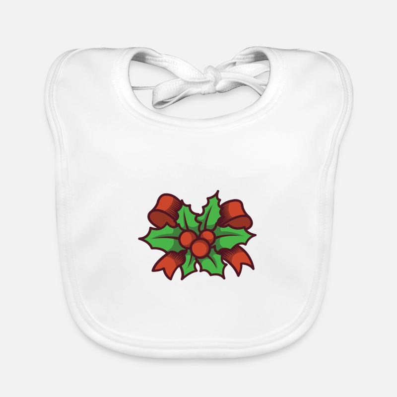 Holly Bow Organic Baby Bibs