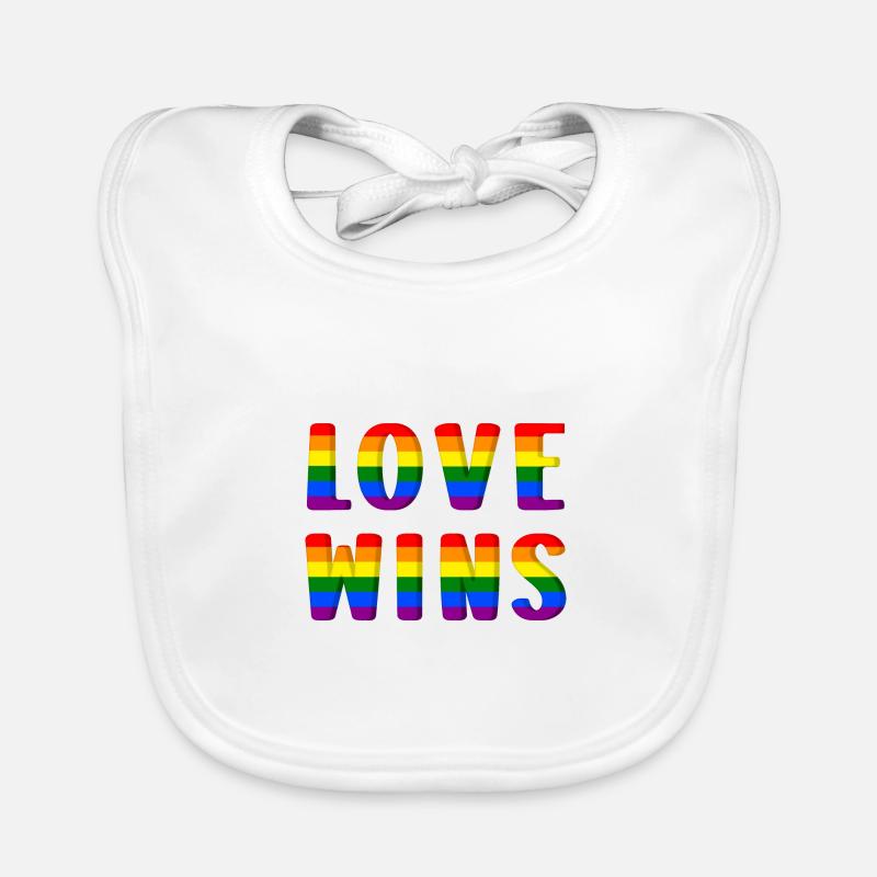 L'amore vince LGBTQ Bavaglino ecologico per neonato