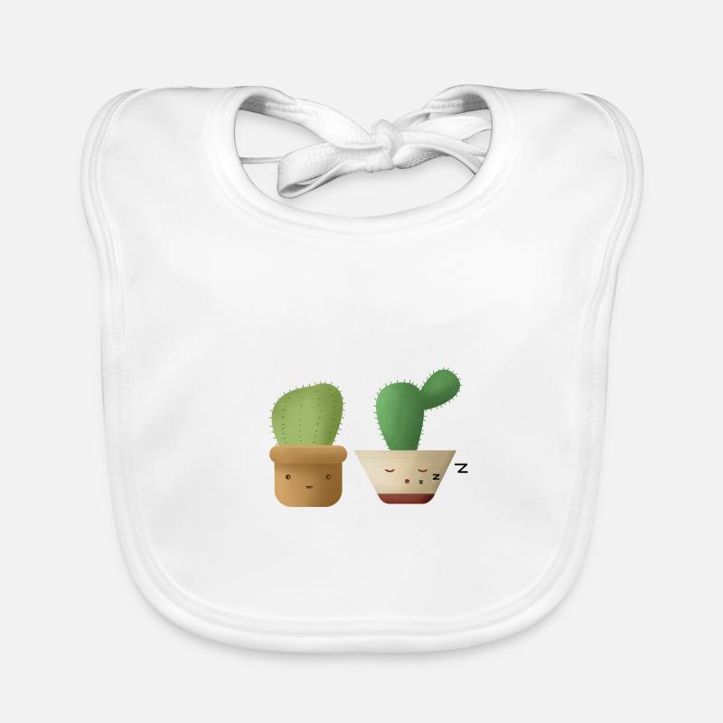 cactus meilleurs amis v2 - Bavoir bio Bébé - blanc