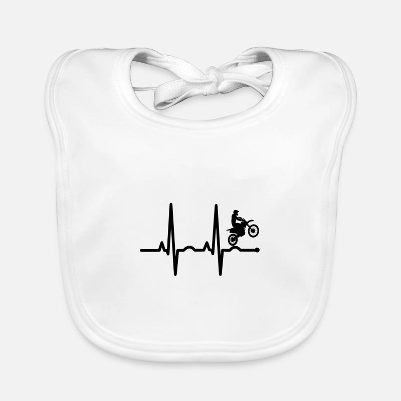 Heartbeat for motocross Organic Baby Bibs
