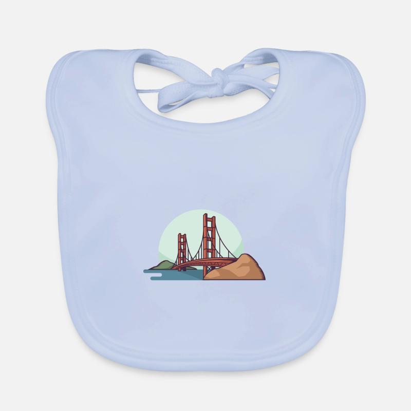 Golden Gate Bridge Organic Baby Bibs