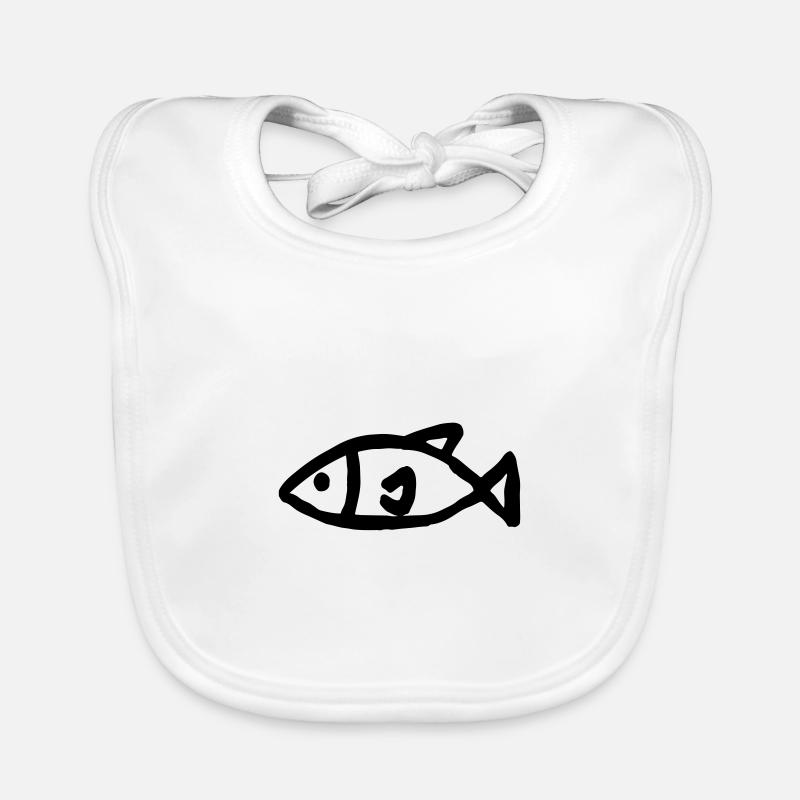 Dessin d’esquisse de poisson Bavoir bio Bébé