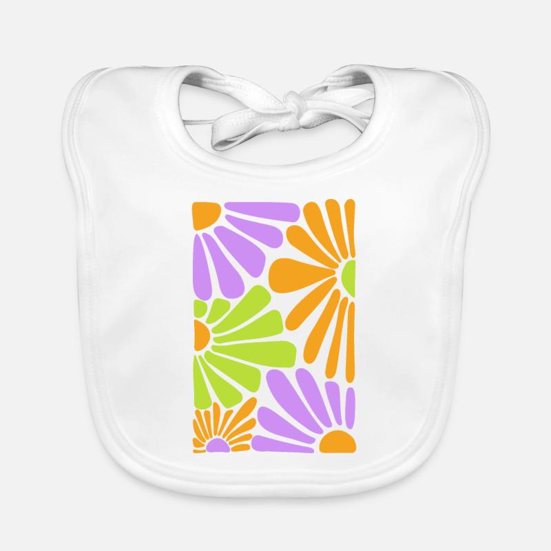 Fleurs Fleurs Vintage Rétro Bavoir bio Bébé