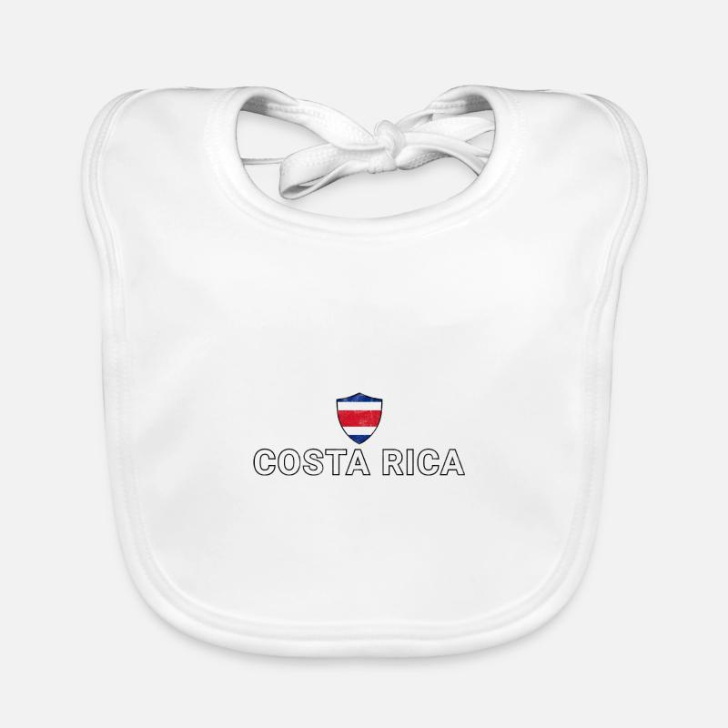 Costa Rica - Bavoir bio Bébé - blanc