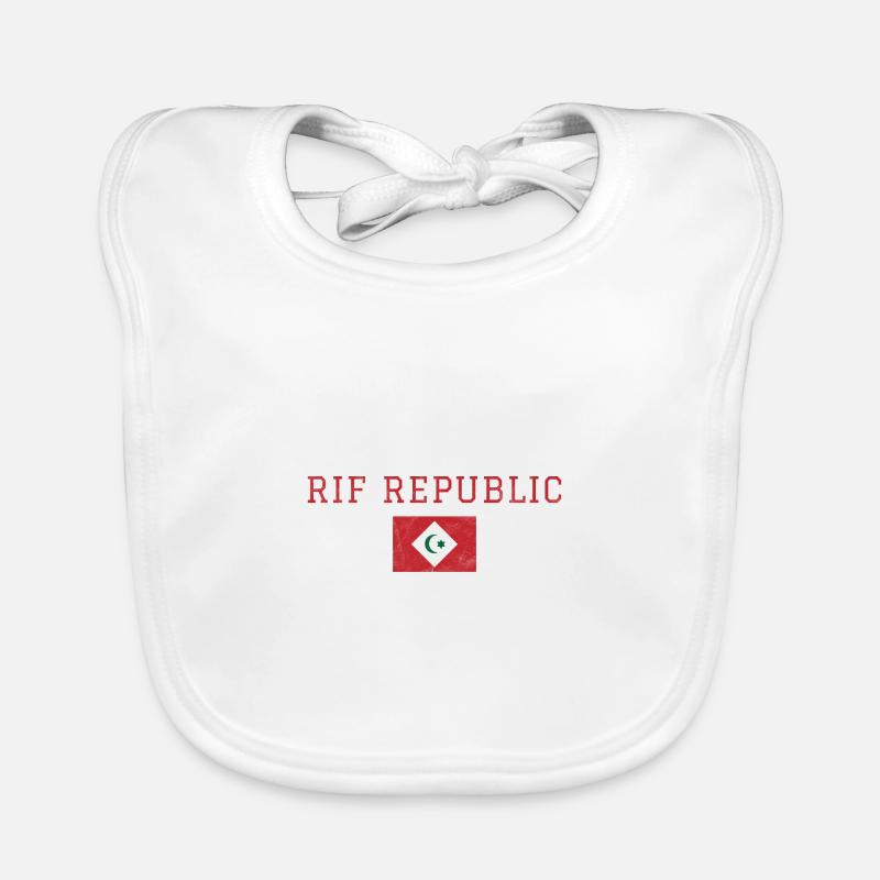 République du Rif - Bavoir bio Bébé - blanc