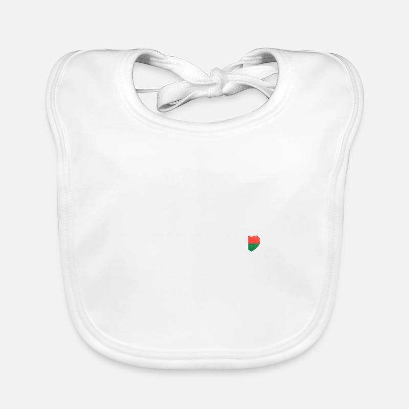 Madagascar - Bavoir bio Bébé - blanc
