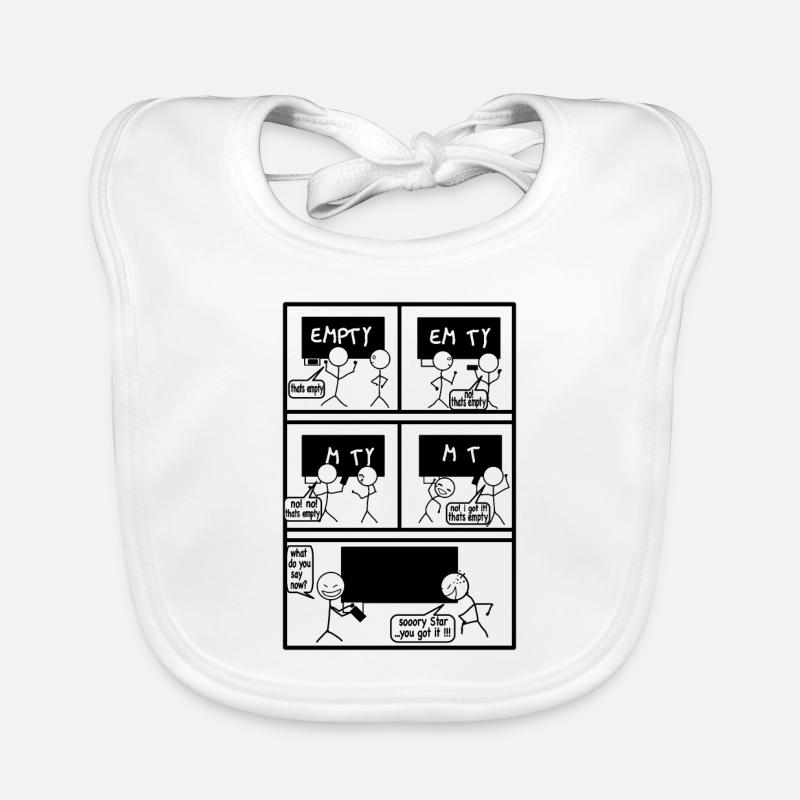 Comic empty leerer gehts nicht, funny Baby Bio-Lätzchen