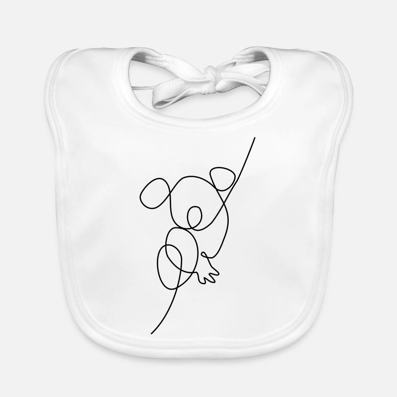 one line koala Baby Bio-Lätzchen