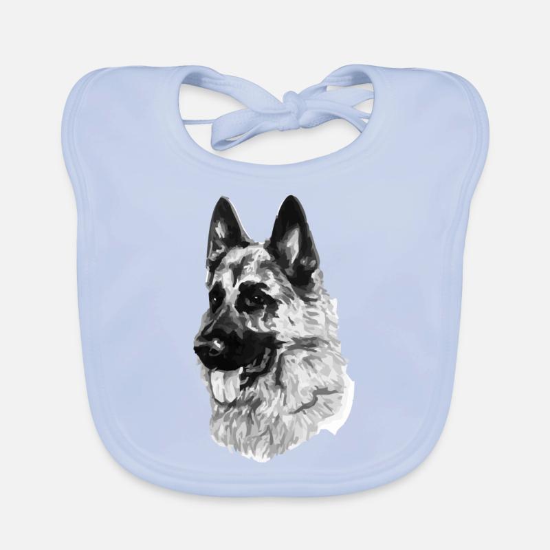 pastore tedesco Bavaglino ecologico per neonato