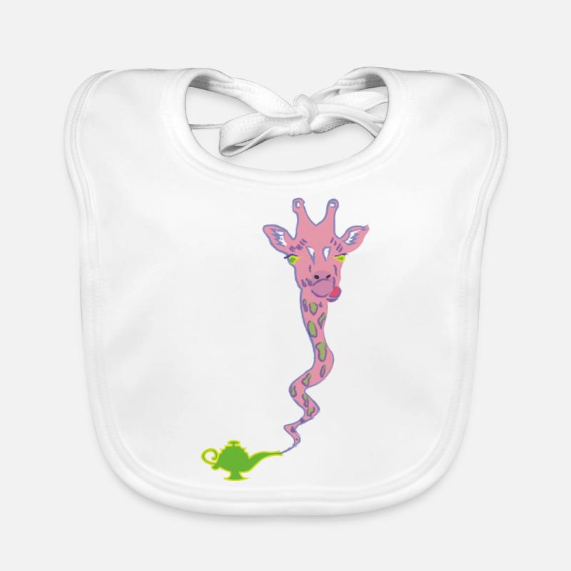 Wunderaffe - magic lamp with giraffe gift Organic Baby Bibs