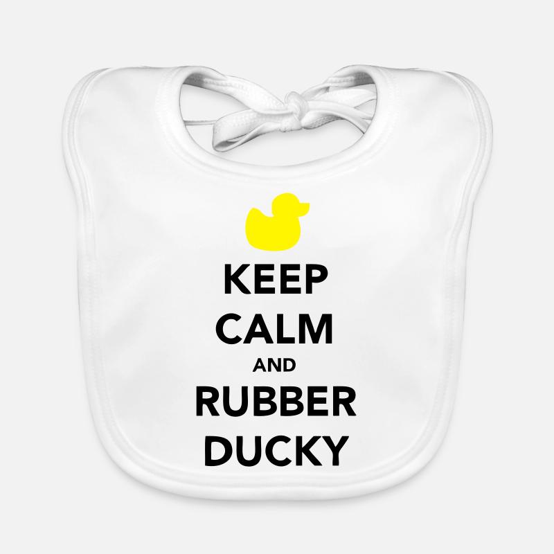 Keep Calm and Rubber Ducky Organic Baby Bibs