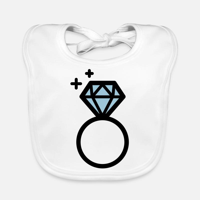 Bague de fiançailles avec diamant Bavoir bio Bébé