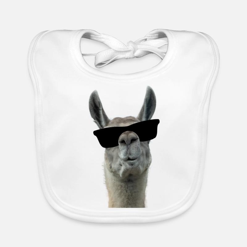Lama cool avec des lunettes de soleil Bavoir bio Bébé