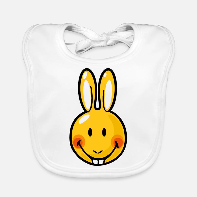 Smiley Rabbit Baby Bio-Lätzchen