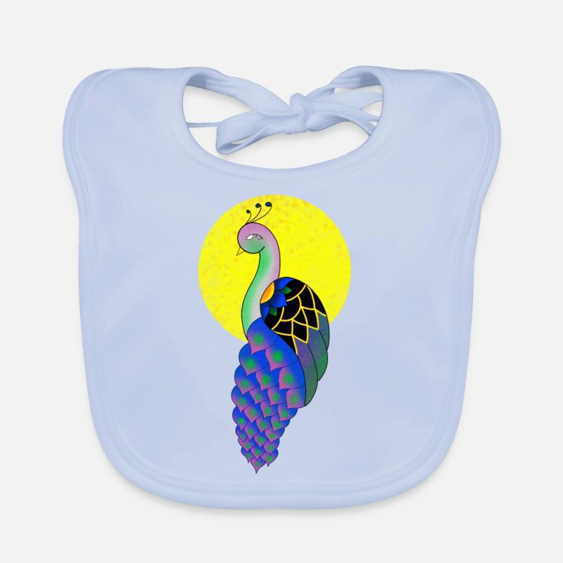 peacock Organic Baby Bibs