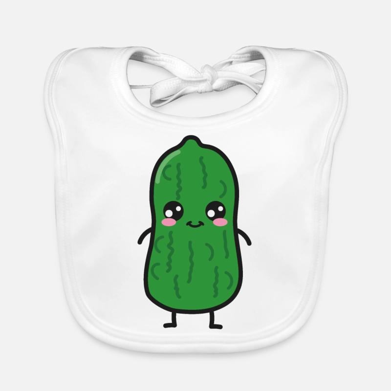 Cornichon acide Kawaii Bavoir bio Bébé