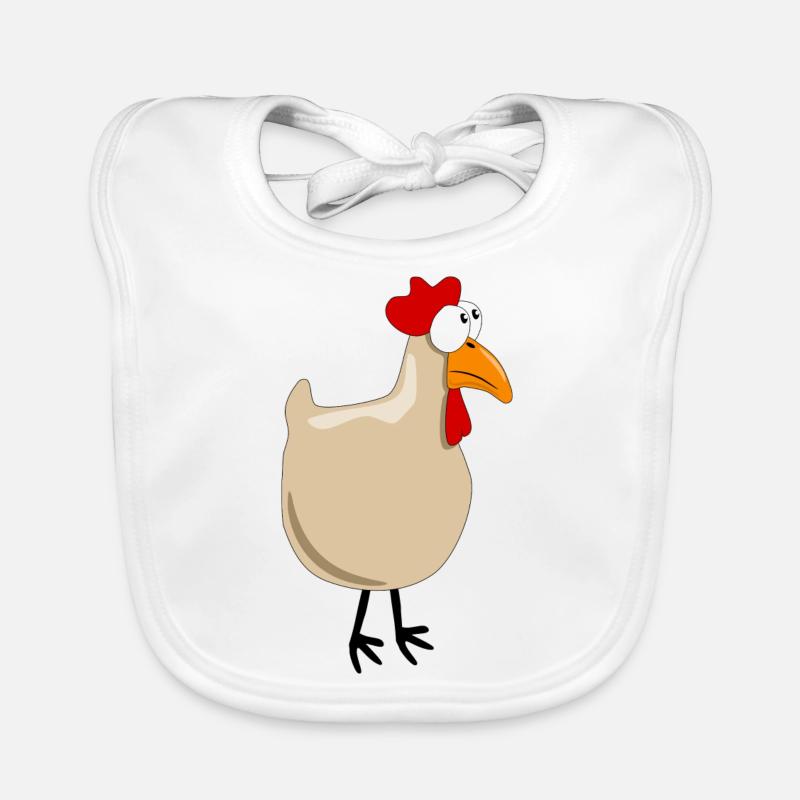 Crazy chicken Organic Baby Bibs