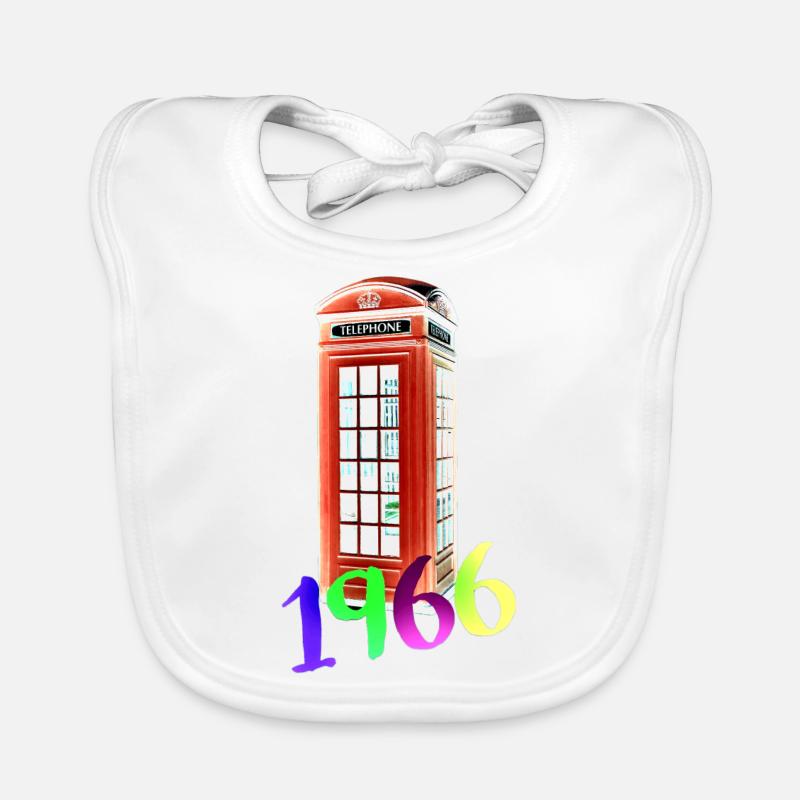 Cabine téléphonique Téléphone 1966 Bavoir bio Bébé
