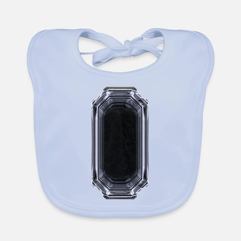 Mysterious Crystal - Black & White Organic Baby Bibs