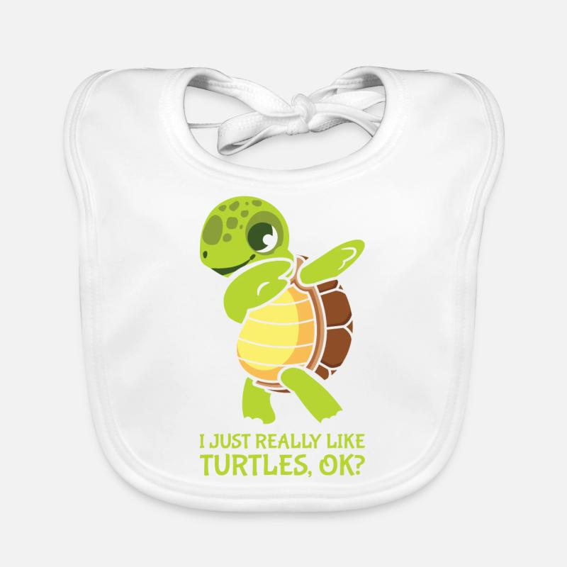 Drôle de tortue de mer Tortue de mer Eau de mer Bavoir bio Bébé