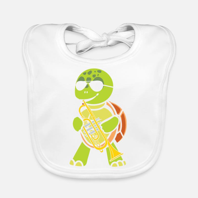 Drôle de tortue de mer Tortue de mer Eau de mer Bavoir bio Bébé