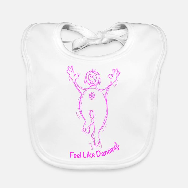 Feel like Dancing! Pink is fun! Organic Baby Bibs