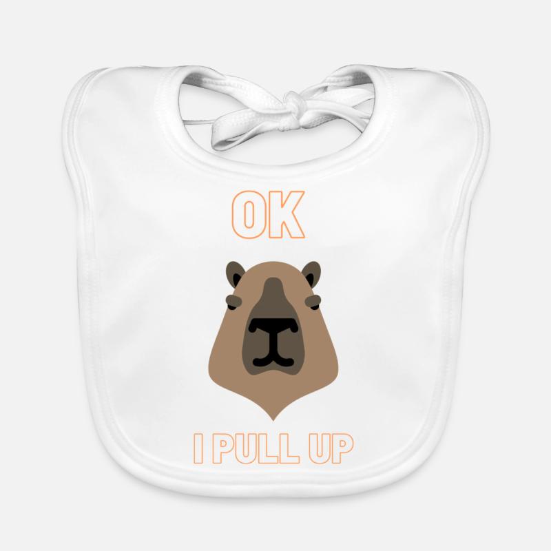 capybara Ok I pull Up Organic Baby Bibs