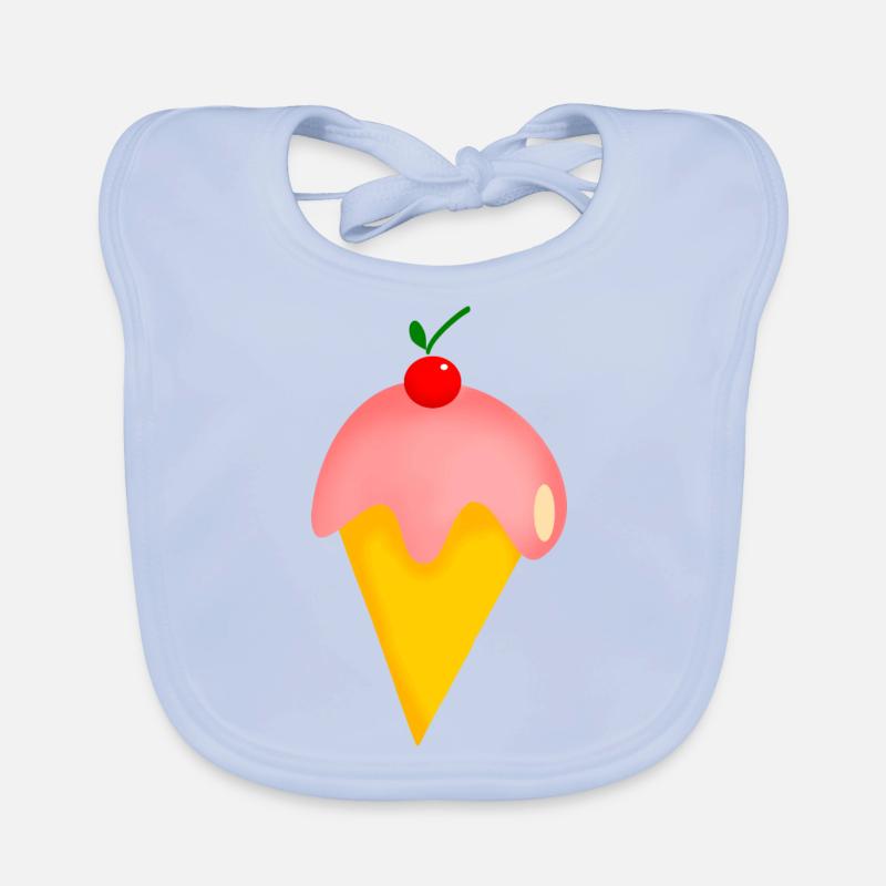 ERDBEERKIRSCH-EISCREME Baby Bio-Lätzchen